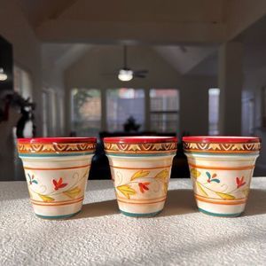 Fitz and Floyd garden pots